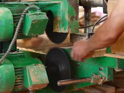 Cutting lumber Stock Footage