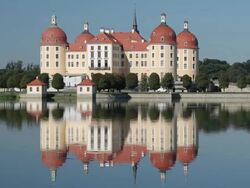 WS View of Moritzburg Castle / Moritzburg , Saxony, Germany,    Stock Footage
