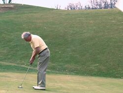 Alex's Long Put - Wide Shot Stock Footage