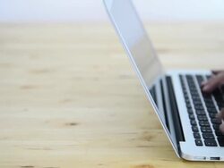 Typing On Laptop Keyboard Stock Footage