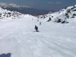 HD: Skiing Point Of View Stock Footage