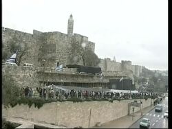 WRAP Abbas-Olmert meeting, Hamas reax, settler protest, Security; protests News Clip