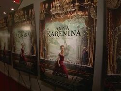 ATMOSPHERE: signage at the 'Anna Karenina' Special Screening in New York, NY, on 11/7/12 (Getty Images Entertainment Video) Stock Footage