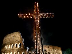 Easter Celebrations: The Way of the Cross.  Stock Footage