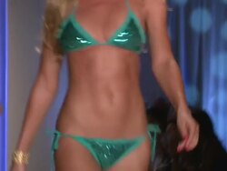 Models walk the runway during the Luli Fama swimwear 2012 show Stock Footage