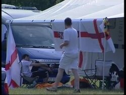 Supporters gather ahead of second Group B match News Clip