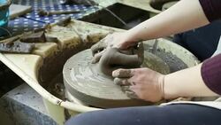 Woman Working Potters Stock Footage