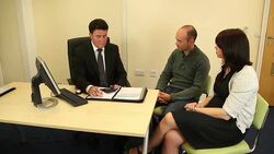 Bank Manager / Financial Advisor - Dolly Stock Footage