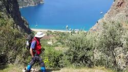 Walking in the Butterfly Valley Stock Footage