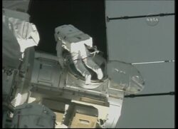 Astronauts on the ISS and Endeavour space walk Instructional Video