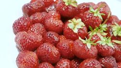 red strawberries, close up Stock Footage