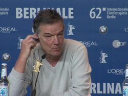 INTERVIEW: (FRENCH) Benoit Jacquot on at Les Adieux De La Reine: 62 Berlin International Film Festival 2012 at the Grand Hyatt on February 9, 2012 in Berlin, Germany. (Footage by WireImage Video/Getty Images) Stock Footage