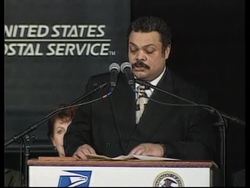 USA: NEW YORK: NEW STAMP UNVEILED COMMEMORATING IMMIGRANTS News Clip