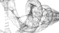 Futuristic wireframe DNA strand (Loop). Stock Footage