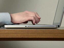 Using laptop Stock Footage