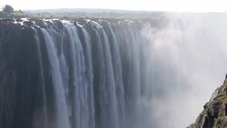 Water tumbling over Victoria Falls News Clip