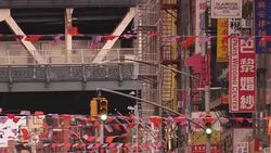 Manhattan Bridge Chinatown in New York City Stock Footage
