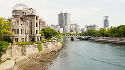 Hiroshima Dome and River, Japan Stock Footage