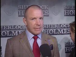 VOICED: Guy Ritchie in the premiere of Sherlock Holmes  Stock Footage