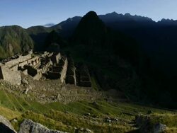T/L, WS, HA, ZI sunrise over Machu Picchu ruins / Peru Stock Footage