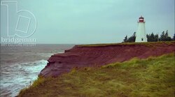 Lighthouse and cliff by the ocean, clip 2 Stock Footage