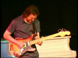 Jazz guitarist Wayne Krantz performing, Great Britain Stock Footage