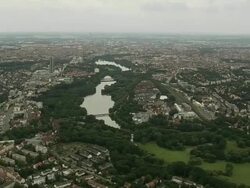 AERIAL City view, Nuremberg, Bavaria, Germany Stock Footage