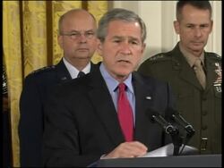 WRAP Bush signs bill on terror suspects, protest, ACLU response News Clip