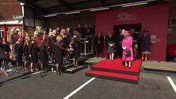 Queen Elizabeth Visits Royal Mail Delivery Office in Windsor News Clip