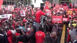CLEAN : Kenyatta supporters rally in Nairobi as campaign kicks off News Clip