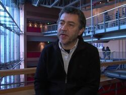 INTERVIEW: Antonio Chavarrias on his style at Dictado (Childish Games) Interview: 62nd International Film Festival 2012 at Berlinale Palace on February 12, 2012 in Berlin, Germany. (Footage by WireImage Video/Getty Images Entertainment Video)  Stock Footage