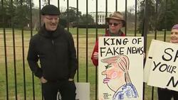 Trump 'King of Fake News' According to Protesters News Clip