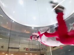 No Planes, No Parachutes: Indoor Skydiving Is Here Stock Footage