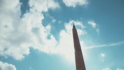 Piazza del popolo obelisk Stock Footage
