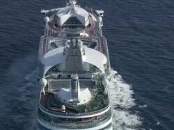 Cruise Liner Voyager Seas Off Nice Stock Footage