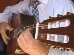 Playing Spanish guitar - original sound included Stock Footage