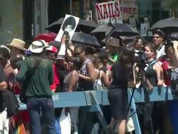 The Apollo Theater Pays Public Tribute To Michael Jackson - June 30, 2009 Stock Footage
