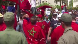 CLEAN : Morocco: 1.500 people denounce Femen topless protest News Clip