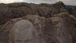 Aerial South Dakota Mt Rushmore Stock Footage