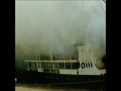 SYND 6 8 74 AFTERMATH OF ATTACK ON PORT IN PHNOM PENH Instructional Video