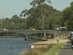 Yarra river, Melbourne, Australia Stock Footage