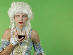 Young Woman with Masquerade Mask Stock Footage