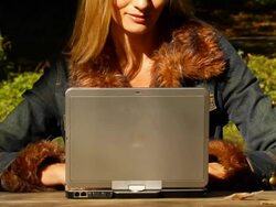 Ursula's Laptop MS1 Stock Footage