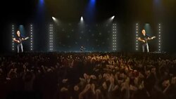 Concert arena and big crowd Stock Footage