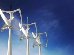 Helical Wind Turbines - Seamless Loop Stock Footage