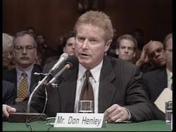 Don Henley and Alanis Morrisette give evidence on downloading music and the digital revolution News Clip