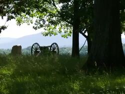 Gettysburg Cannon Pan Stock Footage