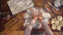 Preparing Fresh Homemade Gnocchi Stock Footage