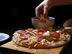 Pepperoni pizza Stock Footage