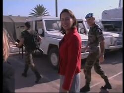 French presidential candidate gives presser after visiting French forces News Clip